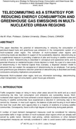 TELECOMMUTING AS A STRATEGY FOR REDUCING ENERGY CONSUMPTION AND GREENHOUSE GAS EMISSIONS IN MULTI-NUCLEATED URBAN REGIONS - wctrs