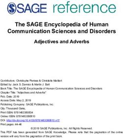 The SAGE Encyclopedia of Human Communication Sciences and Disorders - ORBi