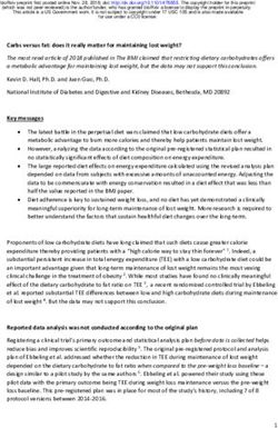 Carbs versus fat: does it really matter for maintaining lost weight? - bioRxiv