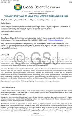 THE AESTHETIC VALUE OF USING TABLE LAMPS IN NIGERIAN BUILDINGS