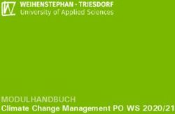 MODULHANDBUCH Climate Change Management PO WS 2020/21 - Module.Online