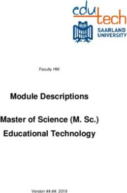 Module Descriptions Master of Science (M. Sc.) Educational Technology - EduTech ...