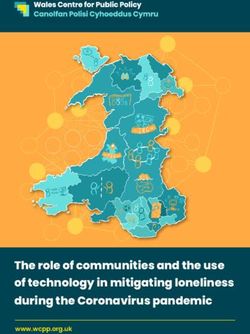 The role of communities and the use of technology in mitigating loneliness during the Coronavirus pandemic - www.wcpp.org.uk