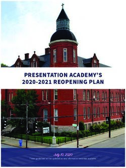 PRESENTATION ACADEMY'S 2020-2021 REOPENING PLAN - July 10, 2020