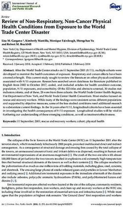 Review of Non-Respiratory, Non-Cancer Physical Health Conditions from Exposure to the World Trade Center Disaster - CDC stacks