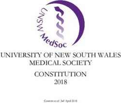 UNIVERSITY OF NEW SOUTH WALES MEDICAL SOCIETY CONSTITUTION 2018