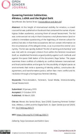 QUEERING FEMINIST SOLIDARITIES. #METOO, LOSHA AND THE DIGITAL DALIT