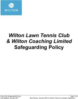 Wilton Lawn Tennis Club & Wilton Coaching Limited - Safeguarding Policy - Wilton Tennis Club