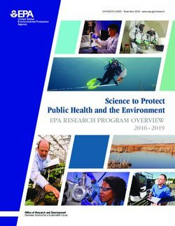 Science to Protect Public Health and the Environment - EPA RESEARCH PROGRAM OVERVIEW 2016 2019
