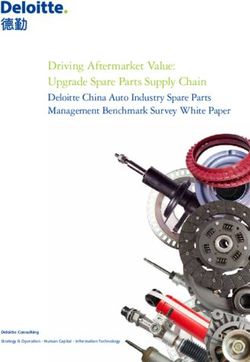 Driving Aftermarket Value: Upgrade Spare Parts Supply Chain - Deloitte China Auto Industry Spare Parts Management Benchmark Survey White Paper