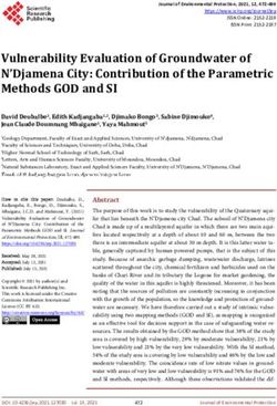 Vulnerability Evaluation of Groundwater of N'Djamena City: Contribution of the Parametric Methods GOD and SI