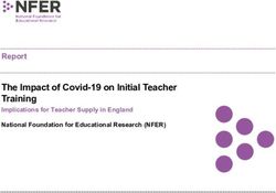 The Impact of Covid-19 on Initial Teacher Training - Implications for Teacher Supply in England - National ...