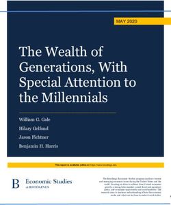The Wealth of Generations, With Special Attention to the Millennials