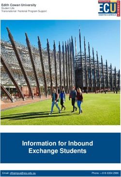 Information for Inbound Exchange Students - Edith Cowan University Student Life Transnational / National Program Support
