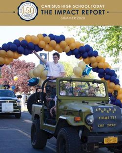 THE IMPACT REPORT CANISIUS HIGH SCHOOL TODAY - SUMMER 2020