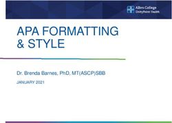 APA FORMATTING & STYLE - DR. BRENDA BARNES, PHD, MT(ASCP)SBB JANUARY 2021 - ALLEN COLLEGE