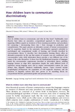 How children learn to communicate discriminatively