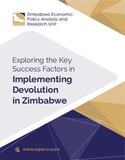Implementing Devolution in Zimbabwe - Exploring the Key Success Factors in - ZEPARU