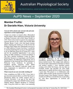 Australian Physiological Society - THE PROFESSIONAL ASSOCIATION FOR AUSTRALIAN PHYSIOLOGISTS
