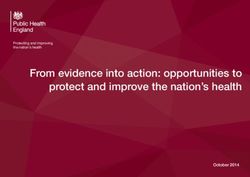 From evidence into action: opportunities to protect and improve the nation's health - Protecting and improving the nation's health