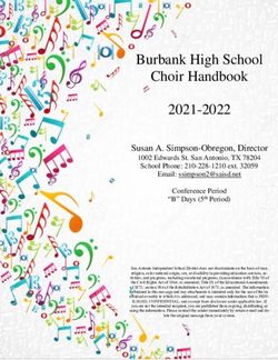 Burbank High School Choir Handbook 2021-2022