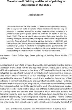 The obscure D. Witting and the art of painting in Amsterdam in the 1630s