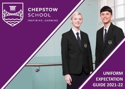 UNIFORM EXPECTATION GUIDE 2021-22 - Chepstow School