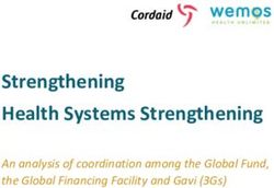 Strengthening Health Systems Strengthening - An analysis of coordination among the Global Fund, the Global Financing Facility and Gavi (3Gs) - Cordaid