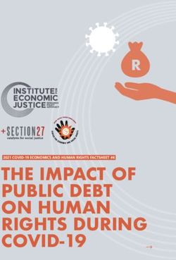 THE IMPACT OF PUBLIC DEBT ON HUMAN RIGHTS DURING COVID-19 - 2021 COVID-19 ECONOMICS AND HUMAN RIGHTS FACTSHEET #4