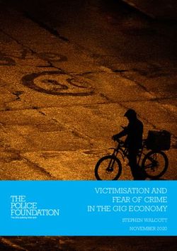 VICTIMISATION AND FEAR OF CRIME IN THE GIG ECONOMY - STEPHEN WALCOTT NOVEMBER 2020 - The Police ...