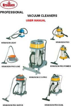 PROFESSIONAL VACUUM CLEANERS - USER MANUAL