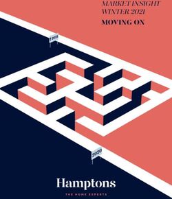 MARKET INSIGHT WINTER 2021 MOVING ON - Hamptons