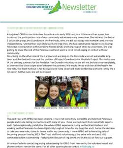 Volunteer Coordinator - Farewell to Kate - Otago Peninsula Biodiversity Group