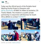 Long-Term Solutions for Safe Water and Hygiene Access - NBI and Business for South Africa COVID-19 Water and Sanitation Working Group