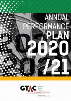 PLAN ANNUAL PERFORMANCE - Analyse Assess Activate - Government Technical Advisory Centre