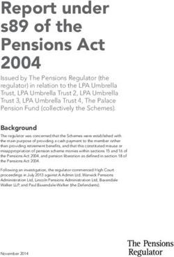 Report under s89 of the Pensions Act 2004