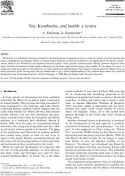 Tea, Kombucha, and health: a review - C. Dufresne, E. Farnworth