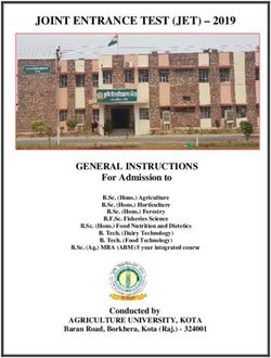 JOINT ENTRANCE TEST (JET) 2019 - GENERAL INSTRUCTIONS
