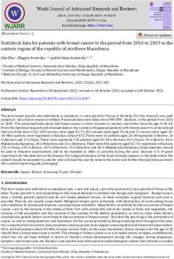 Statistical data for patients with breast cancer in the period from 2016 to 2019 in the eastern region of the republic of northern Macedonia