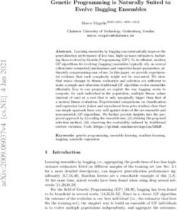 Genetic Programming is Naturally Suited to Evolve Bagging Ensembles - arXiv.org