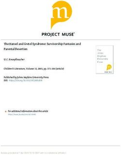 The Hansel and Gretel Syndrome: Survivorship Fantasies and Parental Desertion - Johns Hopkins University