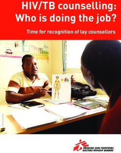 HIV/TB counselling: Who is doing the job? - Time for recognition of lay counsellors - Médecins Sans ...