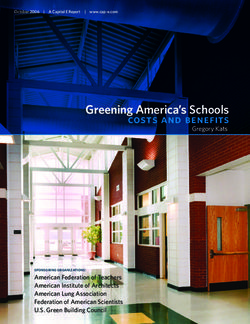 Greening America's Schools - costs and benefits Gregory Kats
