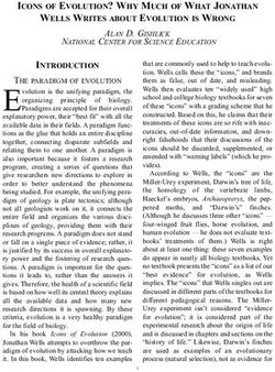 ICONS OF EVOLUTION? WHY MUCH OF WHAT JONATHAN WELLS WRITES ABOUT EVOLUTION IS WRONG