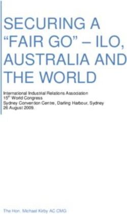 SECURING A "FAIR GO" - ILO, AUSTRALIA AND THE WORLD - International Industrial Relations Association 15th World Congress Sydney Convention Centre ...