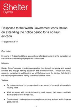 Response to the Welsh Government consultation on extending the notice period for a no-fault eviction