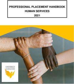 PROFESSIONAL PLACEMENT HANDBOOK HUMAN SERVICES 2021