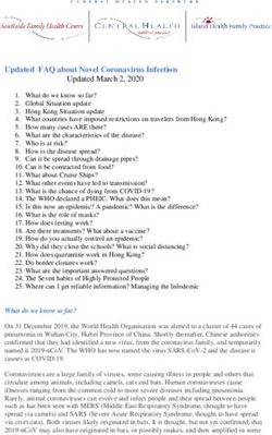Updated FAQ about Novel Coronavirus Infection