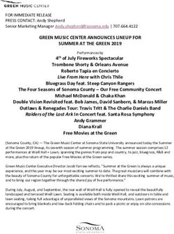 GREEN MUSIC CENTER ANNOUNCES LINEUP FOR SUMMER AT THE GREEN 2019