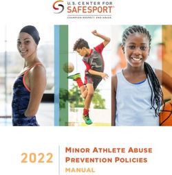 2022 MINOR ATHLETE ABUSE PREVENTION POLICIES MANUAL